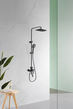 Душевая система с изливом Arrow AG3311BC черный